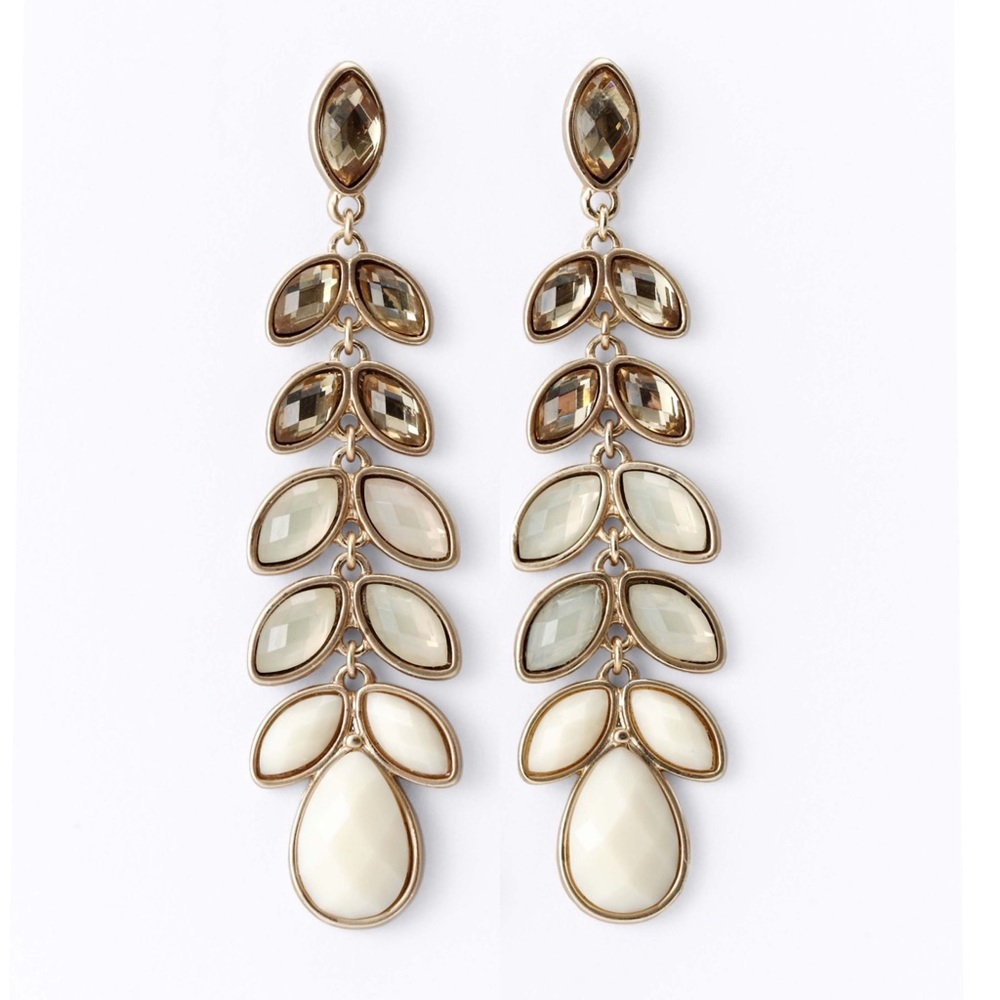 Ann Taylor Ombré Leaf Earrings